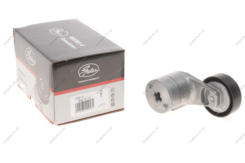 Натяжник ременя генератора Opel Astra G/H/Combo/Corsa C/Meriva 1.4-1.8 98-09 GATES Gates T38212 (фото 1)