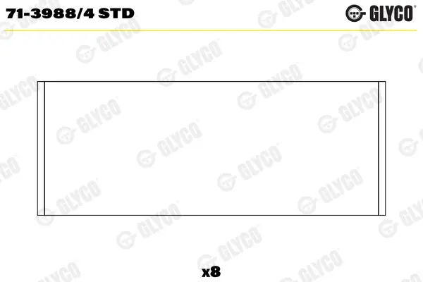 Вкладиші шатунні RENAULT STD 1.6D/1.9D/TD F8M/F8Q/F9Q БЕЗ ЗАМКУ (вир-во GLYCO) Glyco 71-3988-4-STD (фото 1)