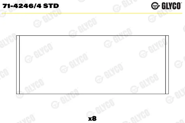 Вкладиші шатунні PSA/FORD STD 1,6HDi 16V/1.6 TDCi 16V 04-БЕЗ ЗАМКУ (вир-во GLYCO) Glyco 71-4246-4-STD (фото 1)