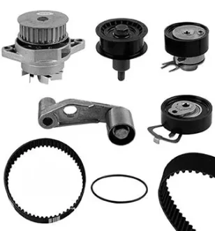 Комплект ГРМ + помпа VW Golf/Jetta/Polo/Seat Toledo/Leon 1.6 16V/FSI 00-05 (130x20 / 58x17) (PA765) GRAF KP765-1