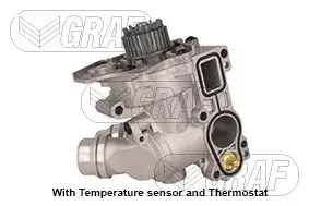 Помпа води Audi A3-A8/Skoda/Seat/VW 1.8-2.0FSI/TFSI 04- (29z)(B/B)(6 лоп)(з термостатом,датчиком t) GRAF PA1359