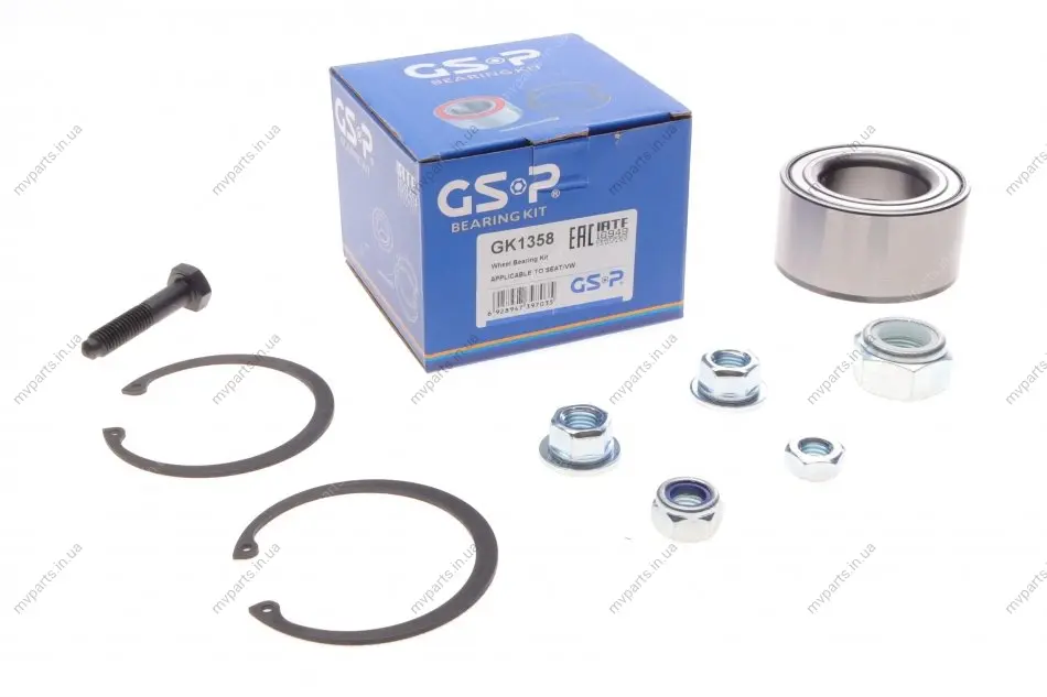 Підшипник маточини (передньої) VW Caddy II 95-04/Golf 85-02 (40x72x37) (к-кт) GSP GK1358 (фото 1)