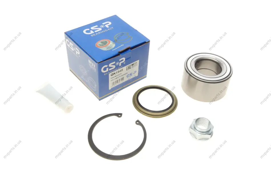 Підшипник маточини (передньої) Mazda 323 91-94/626 92-02/KIA Carens II 02- (42x80x45)(к-кт) GSP GK1948 (фото 1)