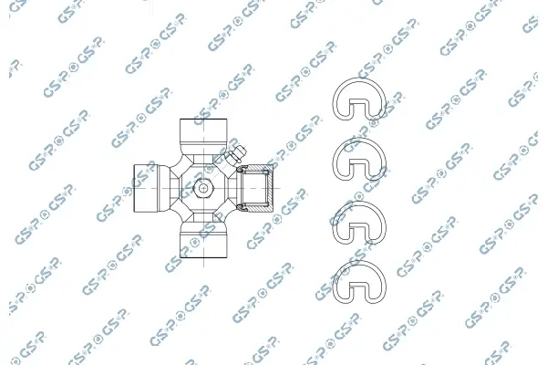 Хрестовина кардана Hyundai Santa Fe 00-06 (27x80) GSP UJ900186 (фото 1)