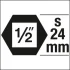 Головка торцева ударна 1/2" 22 мм 12-граней HAZET 900SZ6-22 (фото 2)