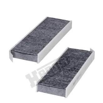 Фільтр салону Citroen Berlingo/Peugeot Partner 08- (к-кт 2шт.) (вугільний) HENGST FILTER E2977LC-2