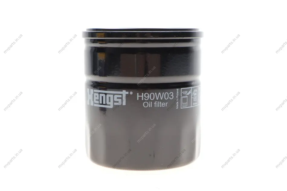 Фільтр масляний Opel 85- (benzin) (h=86mm) HENGST FILTER H90W03 (фото 1)