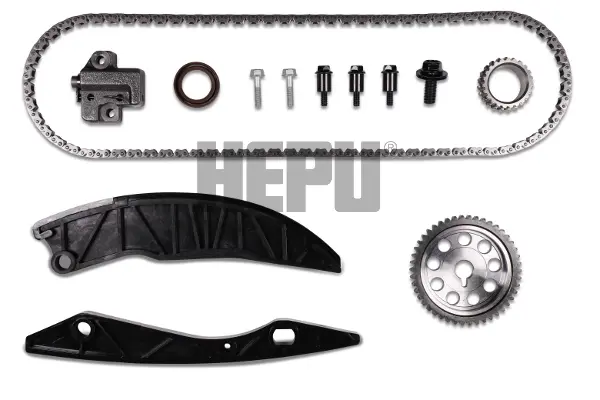 Комплект ланцюга ГРМ Hyundai i20/i30/ix20 1.4/1.6 07-/Kia Rio/Soul 1.4/1.6 11- (z=158) HEPU 21-0413 (фото 1)