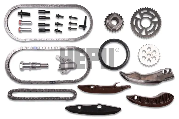 Комплект ланцюга ГРМ BMW 3 (F30)/4 (F32,E82)/5 (F10) 07- (ланцюг, натяжник, шестерня) HEPU 21-0421 (фото 1)
