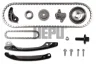Комплект ланцюга ГРМ Renault Kangoo/Megane III/Scenic III 1.4TCe 09-(z=152/z=56) HEPU 21-0509 (фото 1)