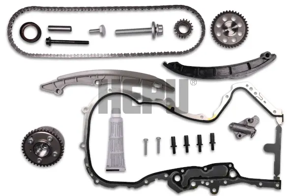 Комплект ланцюга ГРМ VW Golf V/VI 1.4TSI 10/03-, 90/118kw (z=132/19-18/38) HEPU 21-6010CA (фото 1)