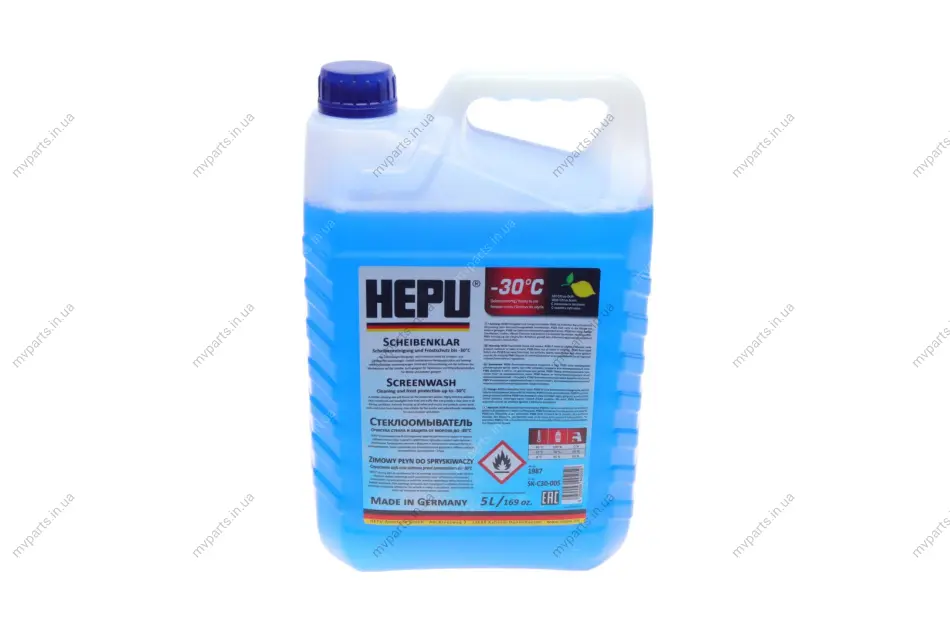Омивач скла зима (5L) (-30°C) (1:1 -12°C) HEPU SK-C30-005 (фото 1)