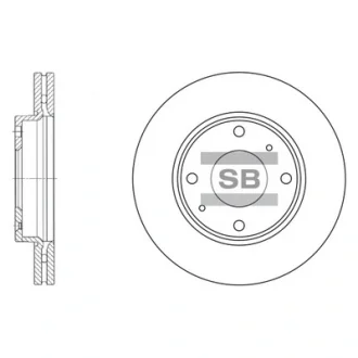 Диск гальмівний HYUNDAI AVANTE XD (ABS) 00 - передн. (вир-во SANGSIN) Hi-Q (SANGSIN) SD1016