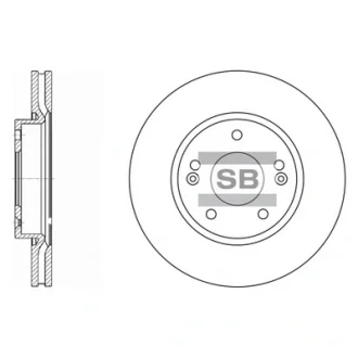Диск гальмівний HYUNDAI I30 07 - (15) передн. (вир-во SANGSIN) Hi-Q (SANGSIN) SD1036
