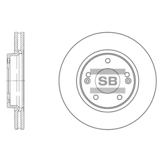 Диск гальмівний HYUNDAI TRAJET XG,SANTAFE2.0(15) передн. (вир-во SANGSIN) Hi-Q (SANGSIN) SD1040