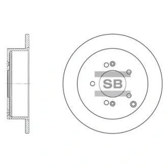 Диск гальмівний HYUNDAI TRAJET XG 00- задн. (вир-во SANGSIN) Hi-Q (SANGSIN) SD1052