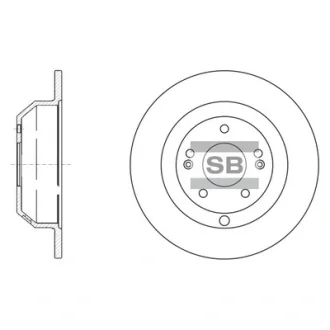 Диск гальмівний HYUNDAI SANTAFE II(CM), III(2.0 3.3) задн. (вир-во SANGSIN) Hi-Q (SANGSIN) SD1072