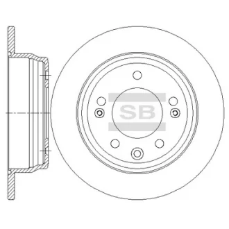 Диск гальмівний HYUNDAI i30 (FD) 1.4, 1.6, 2.0, 1.6 CRDI, 2.0 CRDI задн. (вир-во SANGSIN) Hi-Q (SANGSIN) SD1081