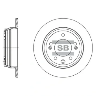 Диск гальмівний HYUNDAI SONATA задн. (вир-во SANGSIN) Hi-Q (SANGSIN) SD1136