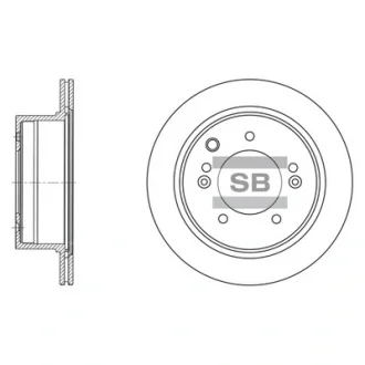 Диск гальмівний KIA SORENTO R задн. (вир-во SANGSIN) Hi-Q (SANGSIN) SD2013