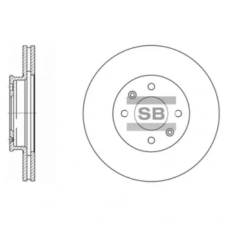 Диск гальмівний KIA NEW PRIDE, NEW ACCENT передн. (вир-во SANGSIN) Hi-Q (SANGSIN) SD2028