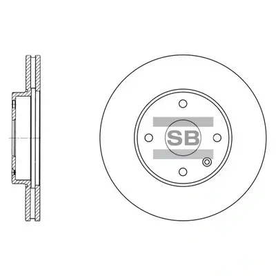 Диск гальмівний Chevrolet Epica передн. (вир-во SANGSIN) Hi-Q (SANGSIN) SD3007 (фото 1)