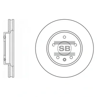 Диск гальмівний Chevrolet, Opel передн. вентил. (вир-во SANGSIN) Hi-Q (SANGSIN) SD3019