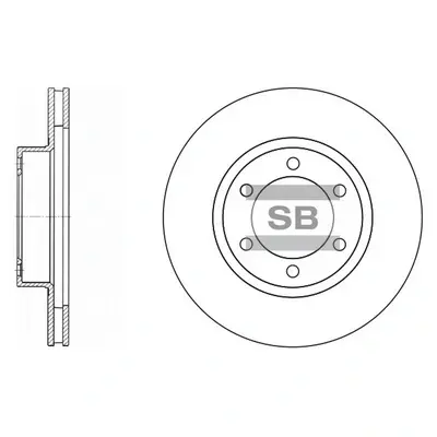 Диск гальмівний TOYOTA PRADO передн. (вир-во SANGSIN) Hi-Q (SANGSIN) SD4004 (фото 1)