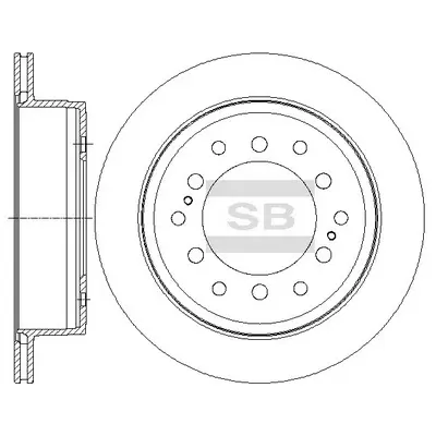 Диск гальмівний TOYOTA LAND CRUISER 2.4 задн. (вир-во SANGSIN) Hi-Q (SANGSIN) SD4027 (фото 1)