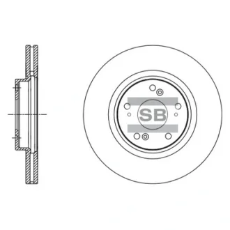 Диск гальмівний HONDA ACCORD PLATIN передн. (вир-во SANGSIN) Hi-Q (SANGSIN) SD4112