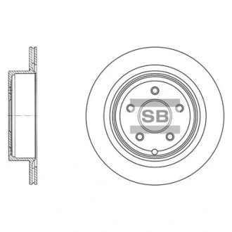 Диск гальмівний NISSAN INFINITI FX 35, 37, 45 задн. (вир-во SANGSIN) Hi-Q (SANGSIN) SD4209