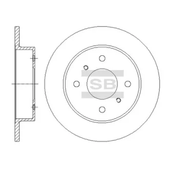 Диск гальмівний NISSAN ALMERA II задн. (вир-во SANGSIN) Hi-Q (SANGSIN) SD4236