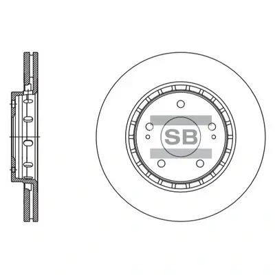 Диск гальмівний MITSUBISHI OUTLANDER передн. (вир-во SANGSIN) Hi-Q (SANGSIN) SD4329 (фото 1)