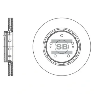 Диск гальмівний MITSUBISHI OUTLANDER передн. (вир-во SANGSIN) Hi-Q (SANGSIN) SD4329