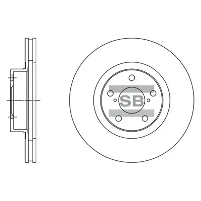 Диск гальмівний SUBARU B3B4 передн. (вир-во SANGSIN) Hi-Q (SANGSIN) SD4702 (фото 1)