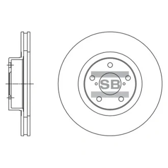 Диск гальмівний SUBARU B3B4 передн. (вир-во SANGSIN) Hi-Q (SANGSIN) SD4702