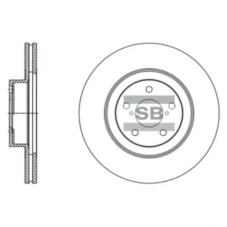 Диск гальмівний SUBARU FORESTER передн. (вир-во SANGSIN) Hi-Q (SANGSIN) SD4703