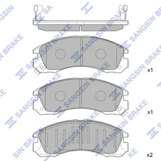 Колодка гальм. диск. MITSUBISHI OUTLANDER 03 - передн. (вир-во SANGSIN) Hi-Q (SANGSIN) SP1068