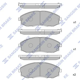 Колодка гальм. диск. HYUNDAI H1,-STAREX 2.4I 16V 97.10-,01.11 - передн. (вир-во SANGSIN) Hi-Q (SANGSIN) SP1099