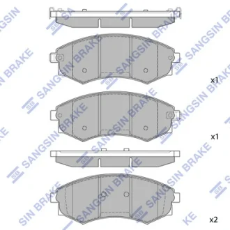 Колодка гальм. диск. HYUNDAI ELANTRA передн. (вир-во SANGSIN) Hi-Q (SANGSIN) SP1111
