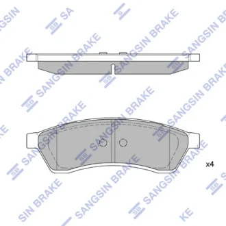 Колодка гальм. диск. CHEVROLET EPICA 2.0 06- задн. (вир-во SANGSIN) Hi-Q (SANGSIN) SP1119-R