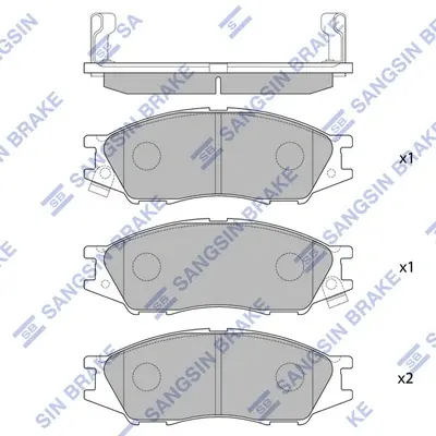 Колодка гальм. диск. SAMSUNG SM3, NISSAN ALMERA CLASSIC 06 - передн. (вир-во SANGSIN) Hi-Q (SANGSIN) SP1156 (фото 1)
