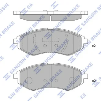 Колодка гальм. диск. CHEVROLET AVEO передн. (вир-во SANGSIN) Hi-Q (SANGSIN) SP1158