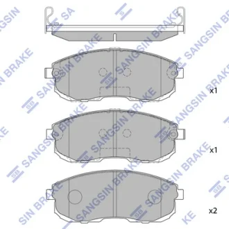 Колодка гальм. диск. SAMSUNG SM 5 передн. (вир-во SANGSIN) Hi-Q (SANGSIN) SP1183