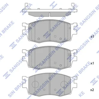 Колодка гальм. диск. HYUNDAI ACCENT передн. (вир-во SANGSIN) Hi-Q (SANGSIN) SP1186