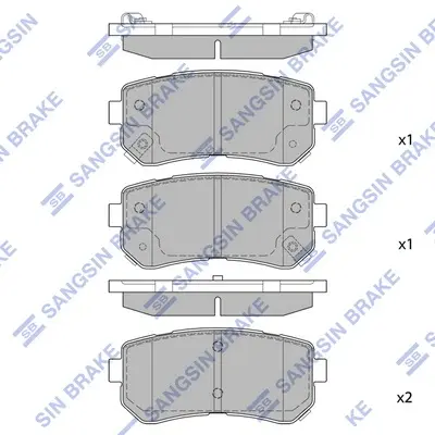Колодка гальм. диск. HYUNDAI i30 задн. (вир-во SANGSIN) Hi-Q (SANGSIN) SP1187 (фото 1)