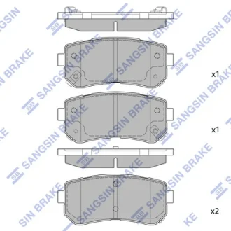 Колодка гальм. диск. HYUNDAI i30 задн. (вир-во SANGSIN) Hi-Q (SANGSIN) SP1187