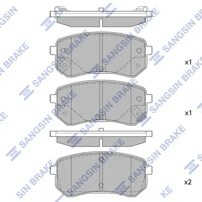 Колодка гальм. диск. HYUNDAI I10 задн. (вир-во SANGSIN) Hi-Q (SANGSIN) SP1189 (фото 1)