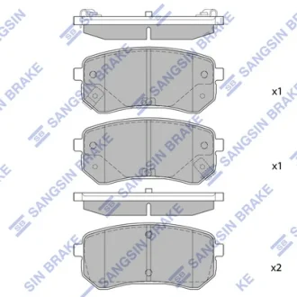 Колодка гальм. диск. HYUNDAI I10 задн. (вир-во SANGSIN) Hi-Q (SANGSIN) SP1189
