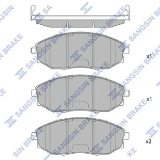 Колодка гальм. диск. CHEVROLET EPICA 1.8I, 2.0I, 2.5I 06 - передн. (вир-во SANGSIN) Hi-Q (SANGSIN) SP1193